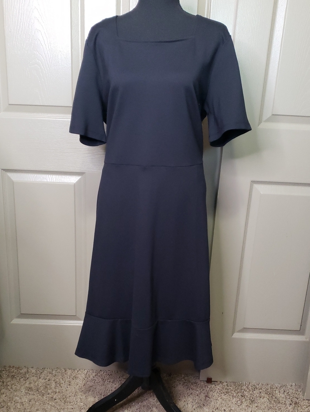 Down East NWT Black Beauty Short-Sleeve A-Line Dress Size XXL